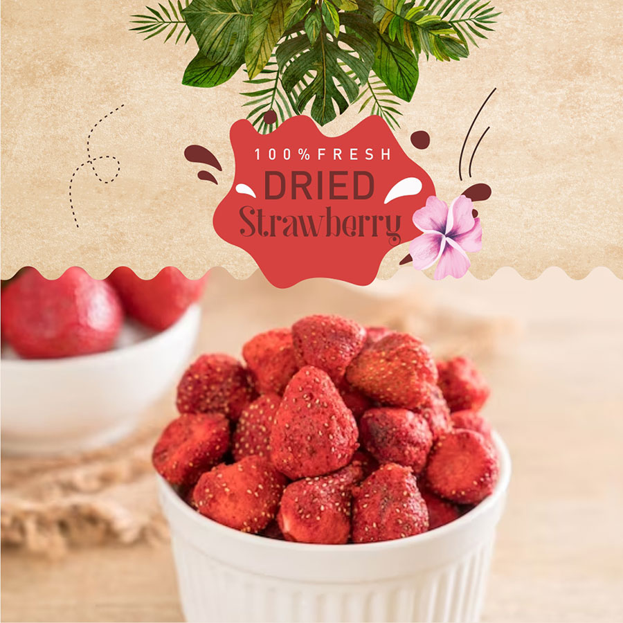 Dried Strawberry pack of 250 g